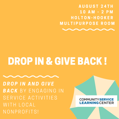 Drop In & Give Back! logo